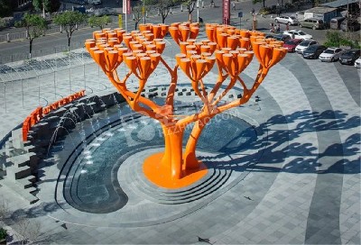 大型廣場標(biāo)志性地標(biāo)不銹鋼雕塑定制