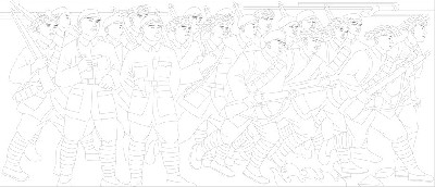 紅色黨建浮雕雕塑原創(chuàng)手繪設(shè)計稿