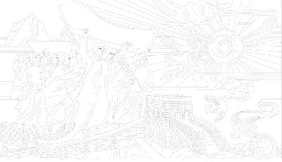 紅色黨建浮雕雕塑原創(chuàng)手繪設(shè)計稿