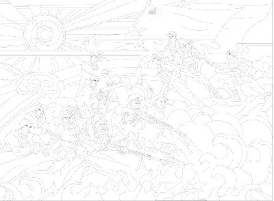 紅色黨建浮雕雕塑原創(chuàng)手繪設(shè)計稿