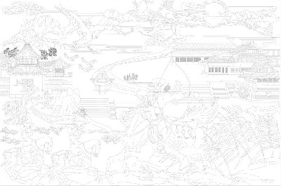 民族團結浮雕雕塑原創(chuàng)手繪設計稿