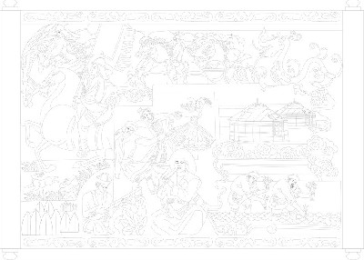 民族團結(jié)浮雕雕塑原創(chuàng)手繪設(shè)計稿