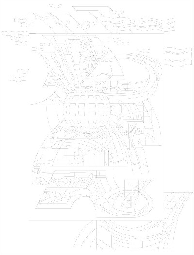 科技創(chuàng)新浮雕雕塑原創(chuàng)手繪設(shè)計(jì)稿