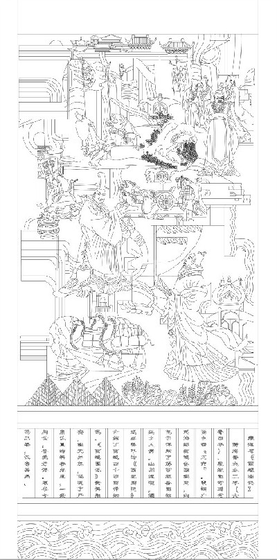 人文歷史浮雕雕塑原創(chuàng)手繪設計稿