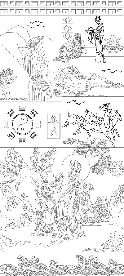 冬至浮雕雕塑原創(chuàng)手繪設計稿