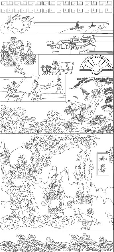 小暑浮雕雕塑原創(chuàng)手繪設計稿