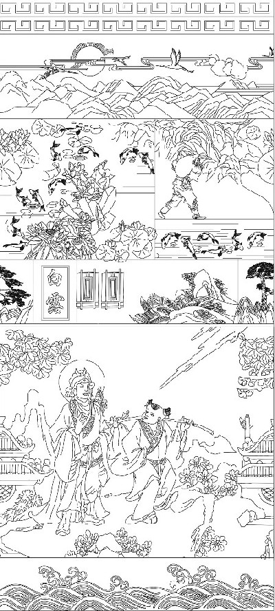 白露浮雕雕塑原創(chuàng)手繪設計稿