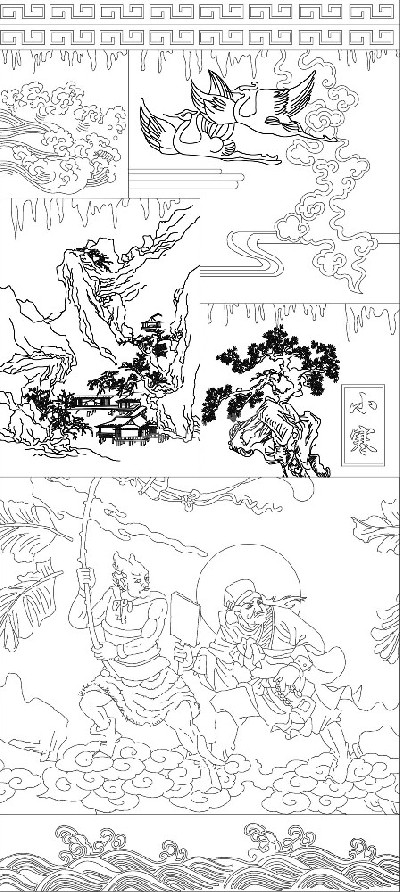 小寒浮雕雕塑原創(chuàng)手繪設計稿