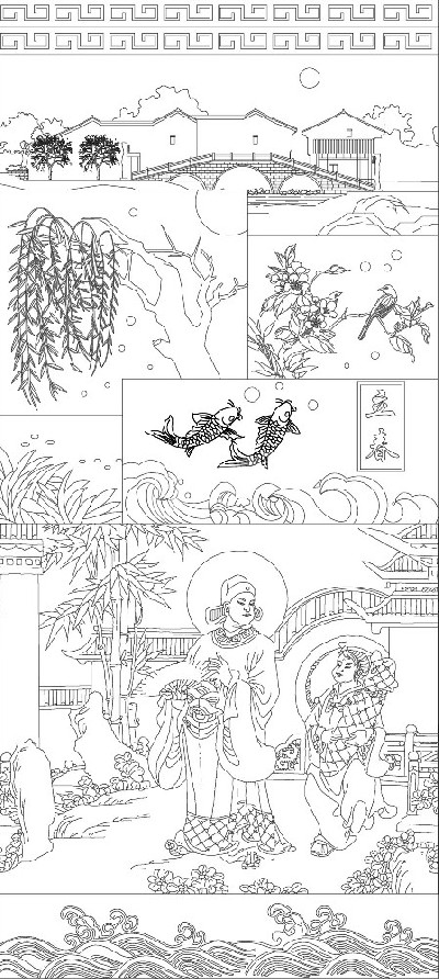 立春浮雕雕塑原創(chuàng)手繪設計稿