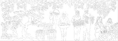 鄉(xiāng)村振興浮雕雕塑原創(chuàng)手繪設計稿