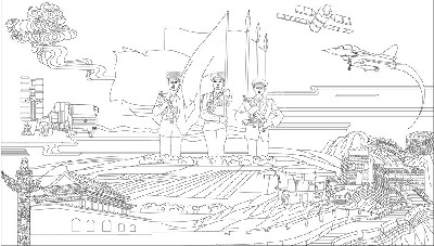 紅色黨建浮雕雕塑原創(chuàng)手繪設計稿