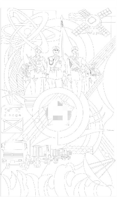 紅色黨建浮雕雕塑原創(chuàng)手繪設計稿