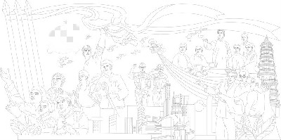 紅色黨建浮雕雕塑原創(chuàng)手繪設(shè)計稿