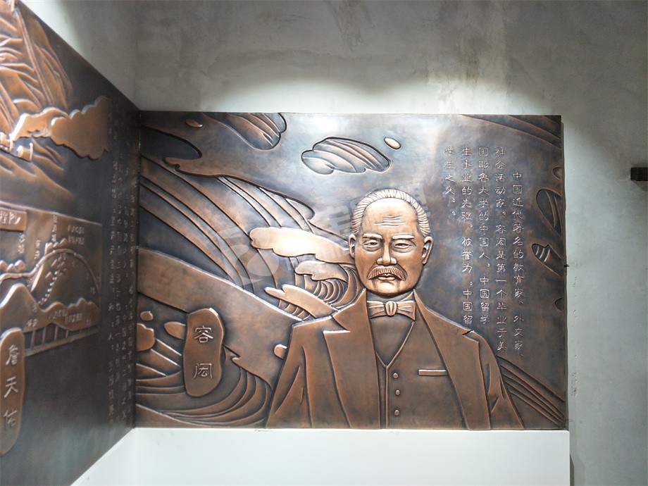 博物館壁畫(huà)人物介紹鍛銅浮雕定制