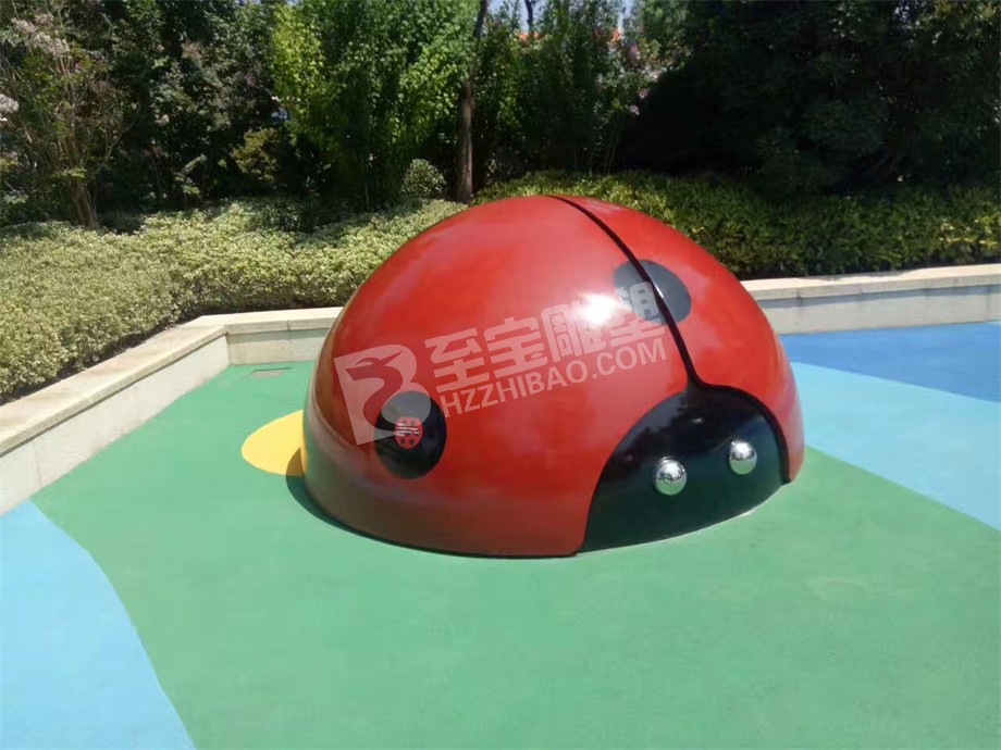 動(dòng)物甲殼蟲(chóng)噴漆彩繪不銹鋼雕塑