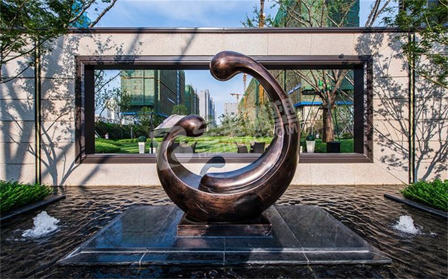 城市園林景觀仿銅抽象藝術別墅小區(qū)雕塑定制