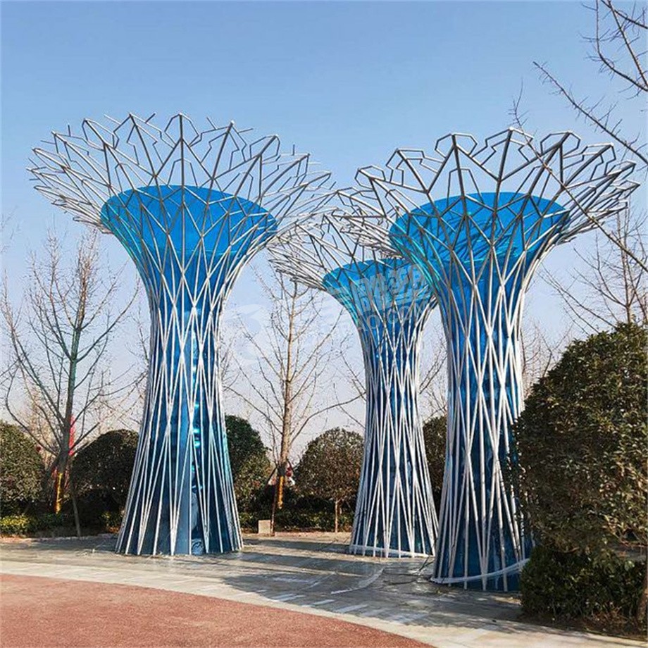 戶(hù)外太陽(yáng)花小品不銹鋼雕塑定制