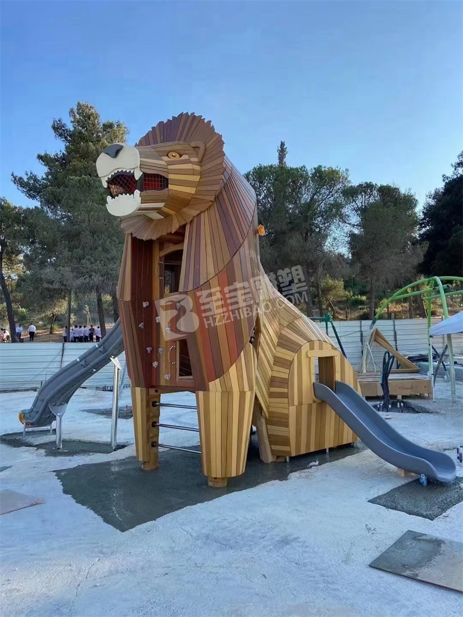 獅子動(dòng)物兒童無動(dòng)力游樂設(shè)施不銹鋼雕塑非標(biāo)定制