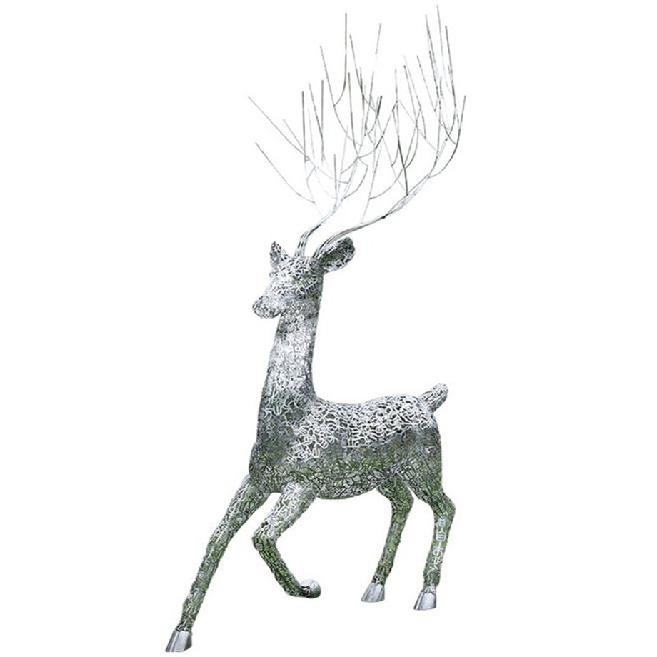 字母鏤空不銹鋼鹿雕塑原創(chuàng)設計