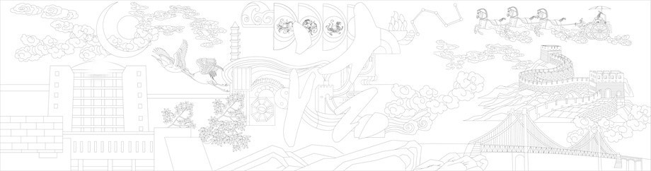 法院浮雕雕塑壁畫原創(chuàng)手繪設計稿