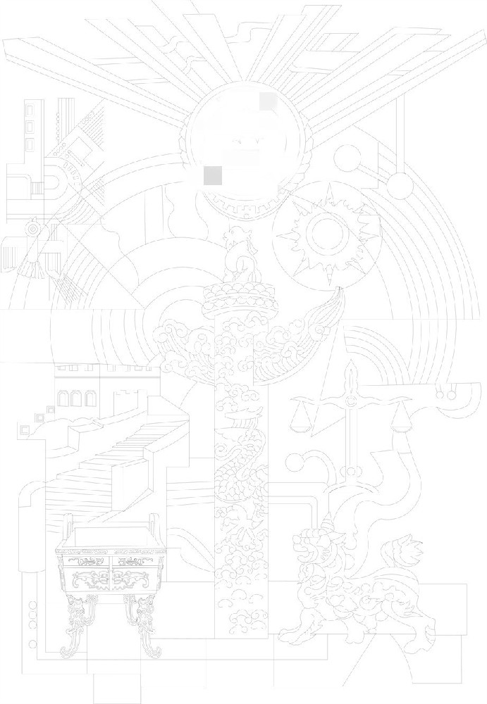 檢察院浮雕雕塑壁畫原創(chuàng)手繪設(shè)計稿