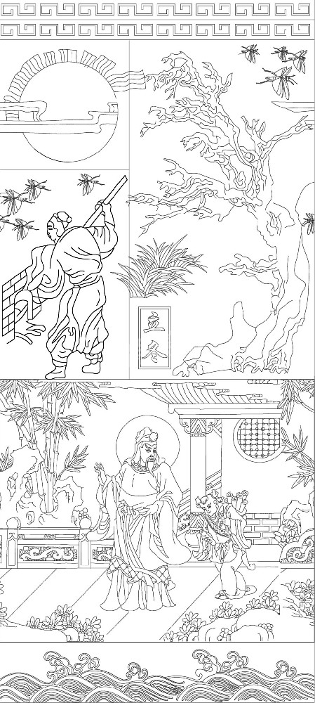 立冬浮雕雕塑原創(chuàng)手繪設(shè)計稿