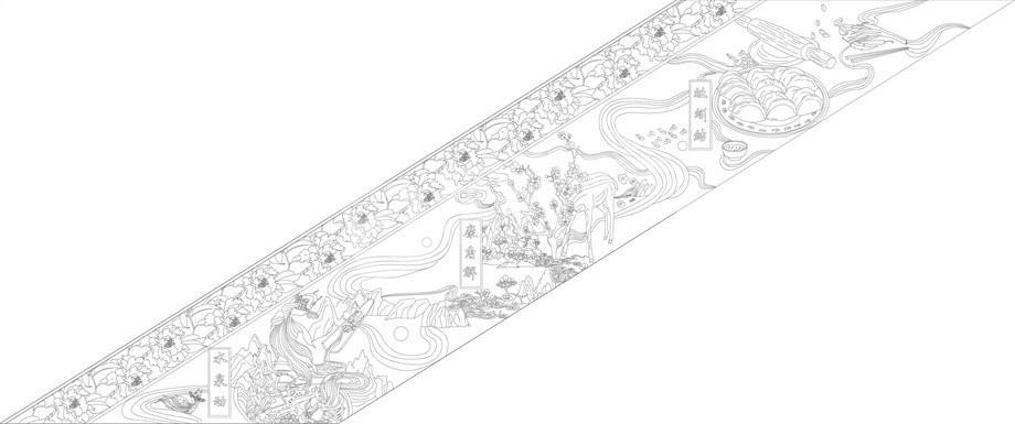 鄉(xiāng)村振興浮雕雕塑原創(chuàng)手繪設(shè)計稿