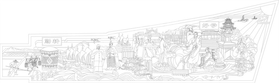 鄉(xiāng)村振興浮雕雕塑原創(chuàng)手繪設(shè)計(jì)稿