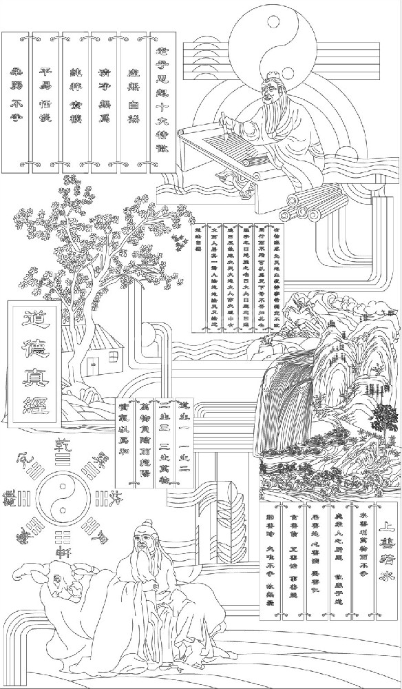人文歷史浮雕雕塑原創(chuàng)手繪設計稿