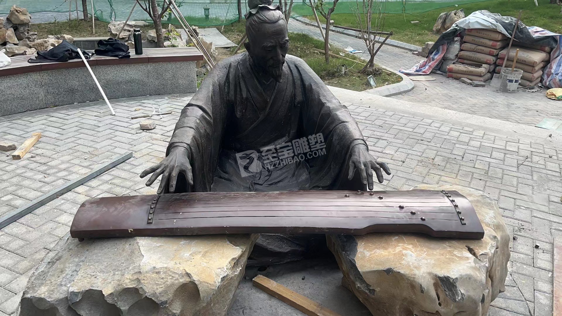 蕭山高橋小學上善若水不銹鋼雕塑、鑄銅雕塑