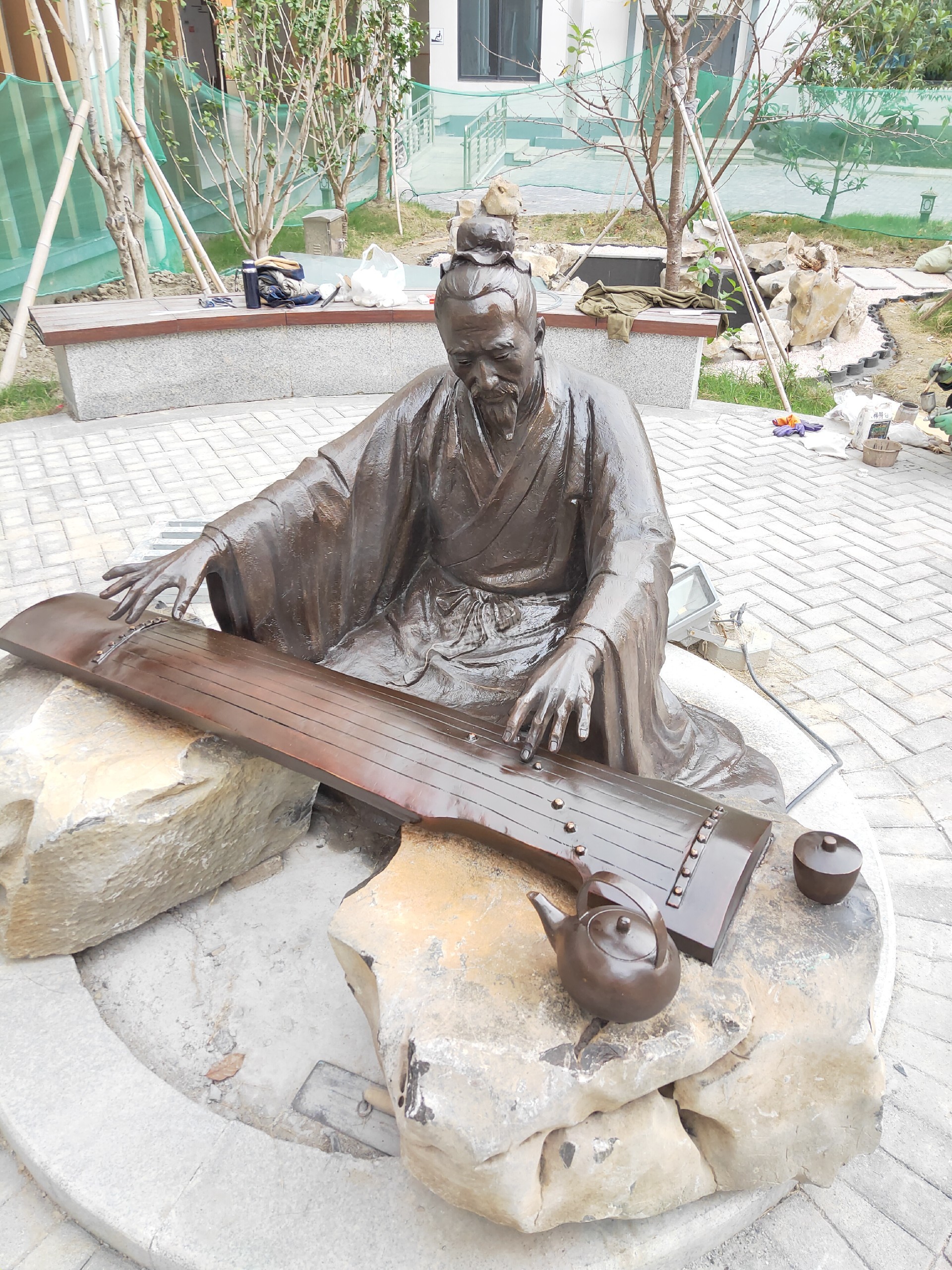 蕭山高橋小學上善若水不銹鋼雕塑、鑄銅雕塑